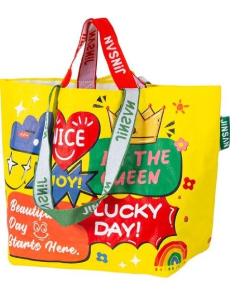 Bolsa woven bag grande 54x35x20cm pp lucky day