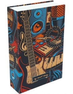 Caja fuerte con combinacion y forma de libro music cover