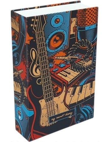 Caja fuerte con combinacion y forma de libro music cover