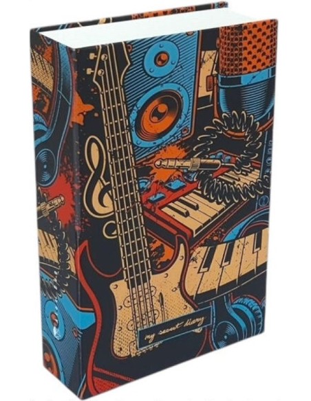 Caja fuerte con combinacion y forma de libro music cover