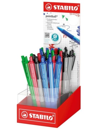 Exp 38 boligrafo stabilo pointball colorful Punta M 05mm