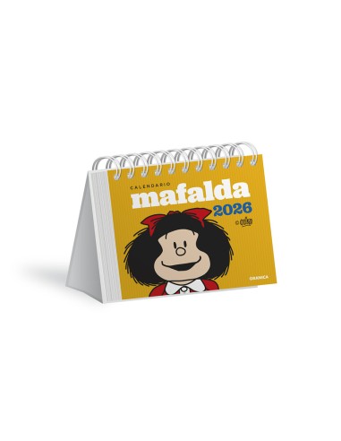 Mafalda 2026 Calendario Escritorio Amarillo
