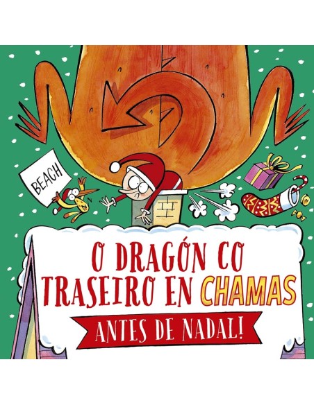 O dragon co traseiro en chamas Antes de Nadal