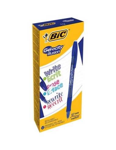 Gel-ocity illusion Retractable gel pen Azul 12 pieza(s)
