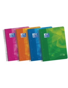 100430261 cuaderno y block 120 hojas Azul, Verde, Naranja, Rosa