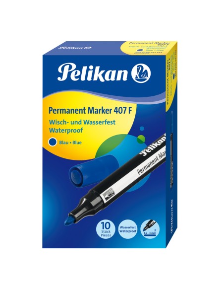 947663 marcador permanente Punta redonda Azul 10 pieza(s)