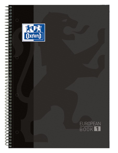 Europeanbook 1 cuaderno y block A4 80 hojas Negro 100430269 Pack 5 Unid
