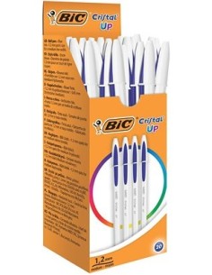 Cristal Up Azul Bolígrafo Medio 20 pieza(s)