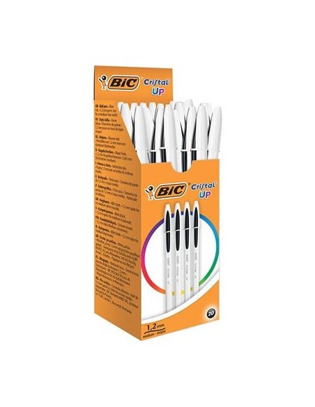 Cristal Up Negro Bolígrafo Medio 20 pieza(s)