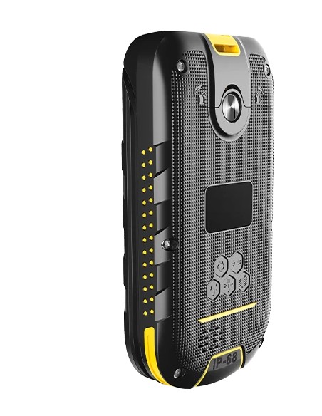BOW LTE teléfono móvil 6,1 cm (2.4") Negro, Amarillo Teléfono resistente