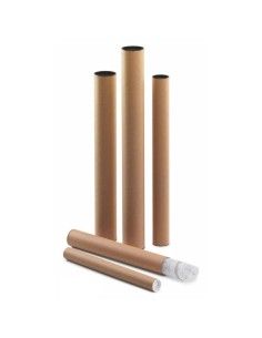950-6 tubo para documentos 8 cm Marrón Cartón