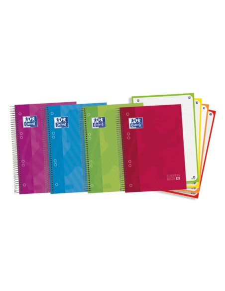 Europeanbook 4 cuaderno y block A5 120 hojas Colores surtidos - Pack 5 Unidades - 100430568