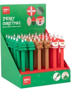 EXP 36 LAPICES INFINITOS CON ESTAMPADO DE NAVIDAD SURTIDOS