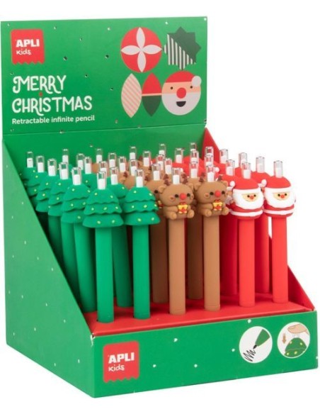 EXP 36 LAPICES INFINITOS CON ESTAMPADO DE NAVIDAD SURTIDOS EXP 36 LAPICES INFINITOS CON ESTAMPADO DE NAVIDAD SURTIDOS