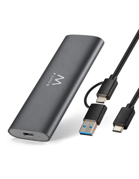 EW7061 caja para disco duro externo Caja externa para unidad de estado sólido (SSD) Gris Oscuro