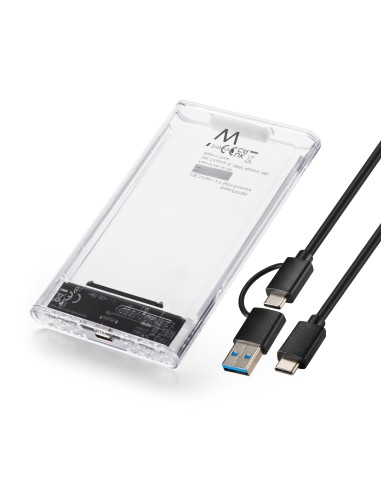 EW7064 caja para disco duro externo Caja externa para unidad de estado sólido (SSD) Transparente 2.5"