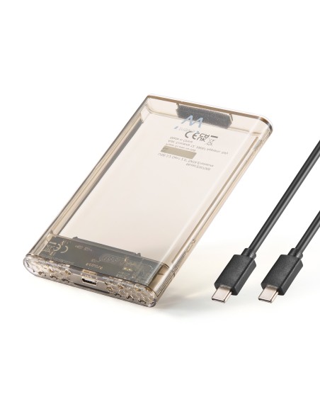 EW7068 caja para disco duro externo Caja externa para unidad de estado sólido (SSD) Transparente 2.5"