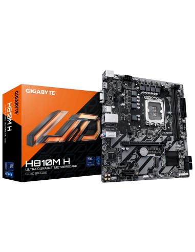 H810M H Placa base - Procesadores Intel Core Ultra (Serie 2), VRM de 4+1+2 fases, hasta 6400 MHz DDR5, 1xPCIe 4.0 M.2, LAN 1GbE,