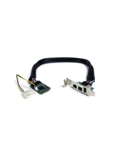 Adaptador Tarjeta Mini PCI Express PCIe FireWire 2 Puertos 1394b FW800 1 Puerto 1394a FW400