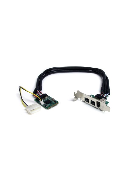 Adaptador Tarjeta Mini PCI Express PCIe FireWire 2 Puertos 1394b FW800 1 Puerto 1394a FW400