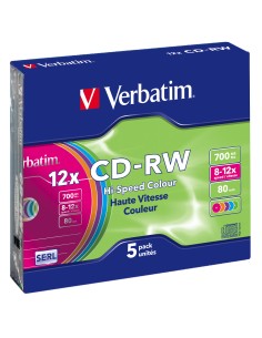 CD-RW Colour 12x 700 MB 5 pieza(s) 2