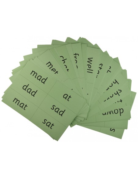 PACK 10READ WRITE INCPHONICS GREEN WORD CARDS