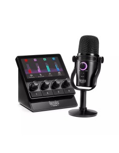 Stream Starter Kit Negro Micrófono para crear podcasts