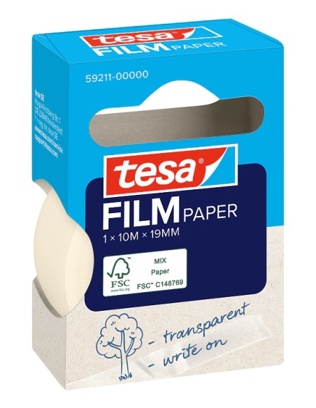 tesafilm PAPER 10 m Papel Transparente 1 pieza(s)