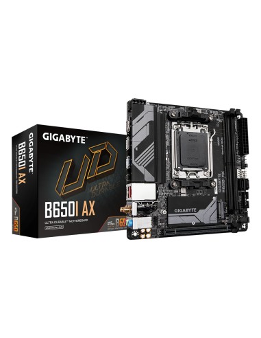 B650I AX Placa base - AMD Ryzen serie 9000, VRM de 5+2+1 fases, hasta 6400 MHz DDR5 (OC), 1xPCIe 4.0 M.2, LAN 2,5 GbE, WIFI 6E, 