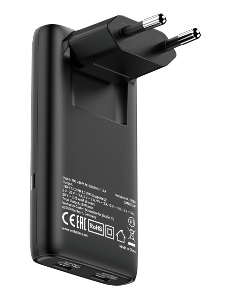 32354 cargador de dispositivo móvil Portátil, Smartphone, Tableta Negro Corriente alterna Carga rápida Interior