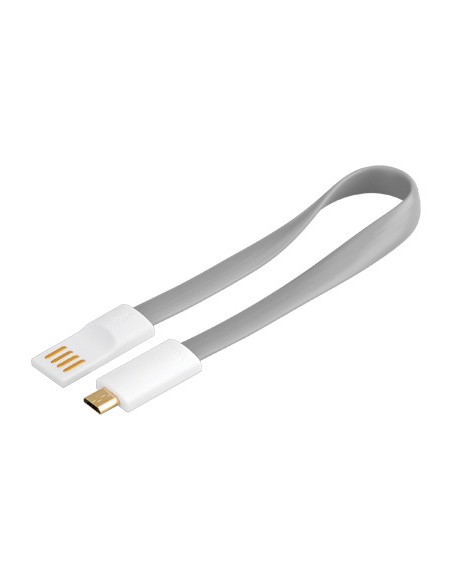 USB 2.0 A/micro-B 0.2m cable USB 0,2 m USB A Micro-USB B Gris