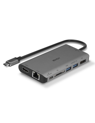 43323 base para portátil y replicador de puertos Alámbrico USB 3.2 Gen 1 (3.1 Gen 1) Type-C Negro, Gris