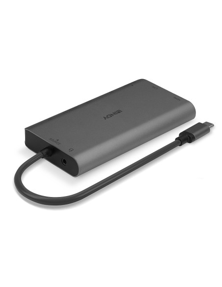43323 base para portátil y replicador de puertos Alámbrico USB 3.2 Gen 1 (3.1 Gen 1) Type-C Negro, Gris