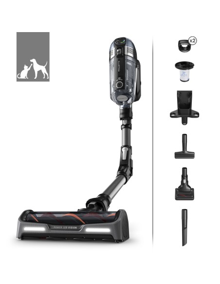 RH99A9 Aspiradora escoba 2 en 1 Batería Secar Sin bolsa 0,9 L Negro, Gris