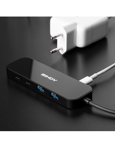 43334 hub de interfaz USB 3.2 Gen 2 (3.1 Gen 2) Type-C 10000 Mbit/s Negro