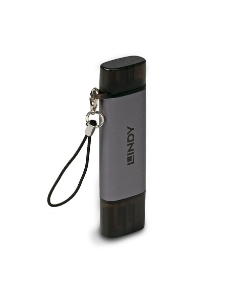 43335 lector de tarjeta USB 3.2 Gen 1 (3.1 Gen 1) Type-A/Type-C Negro, Gris