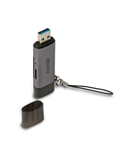43335 lector de tarjeta USB 3.2 Gen 1 (3.1 Gen 1) Type-A/Type-C Negro, Gris