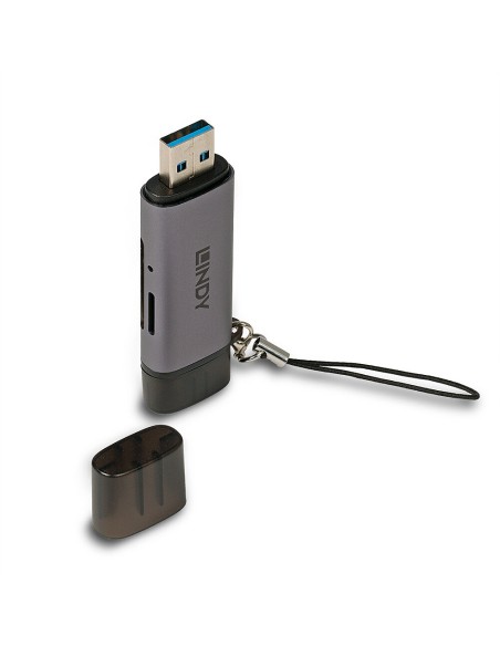 43335 lector de tarjeta USB 3.2 Gen 1 (3.1 Gen 1) Type-A/Type-C Negro, Gris