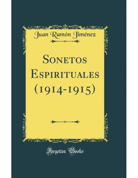 SONETOS ESPIRITUALES 1914 1915