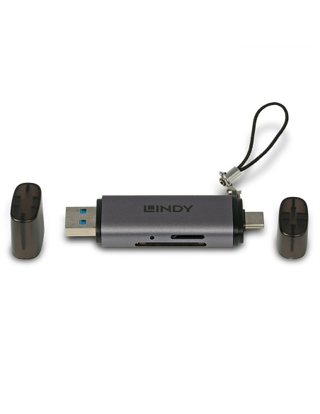 43335 lector de tarjeta USB 3.2 Gen 1 (3.1 Gen 1) Type-A/Type-C Negro, Gris