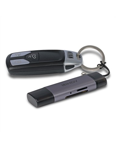 43335 lector de tarjeta USB 3.2 Gen 1 (3.1 Gen 1) Type-A/Type-C Negro, Gris