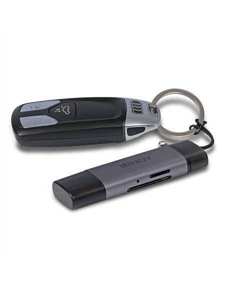 43335 lector de tarjeta USB 3.2 Gen 1 (3.1 Gen 1) Type-A/Type-C Negro, Gris