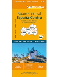 MAPA REGIONAL ESPANA CENTRO 576 EXTREMADURA MADRID CASTILLA LA MANCHA 11576