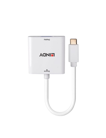 43355 adaptador de cable de vídeo USB Tipo C VGA (D-Sub) Blanco