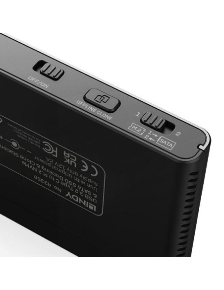 43359 base de conexión para disco duro USB 3.2 Gen 2 (3.1 Gen 2) Type-C Negro