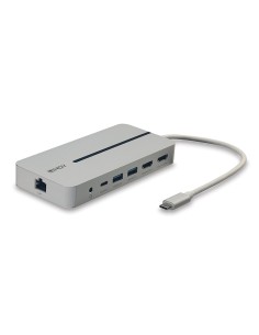 43360 base para portátil y replicador de puertos Alámbrico USB 3.2 Gen 1 (3.1 Gen 1) Type-C Plata, Blanco 2
