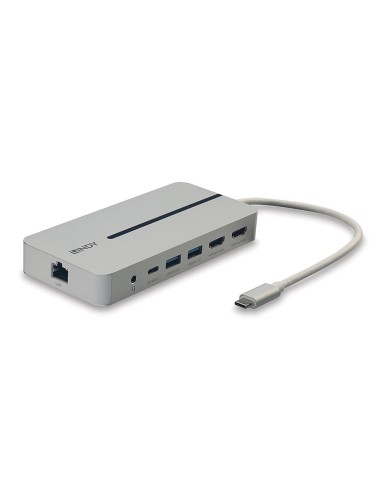 43360 base para portátil y replicador de puertos Alámbrico USB 3.2 Gen 1 (3.1 Gen 1) Type-C Plata, Blanco
