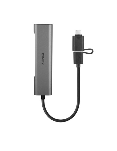 43379 hub de interfaz USB 3.2 Gen 1 (3.1 Gen 1) Type-A + Type-C 5000 Mbit/s Gris