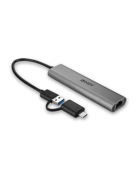 43379 hub de interfaz USB 3.2 Gen 1 (3.1 Gen 1) Type-A + Type-C 5000 Mbit/s Gris