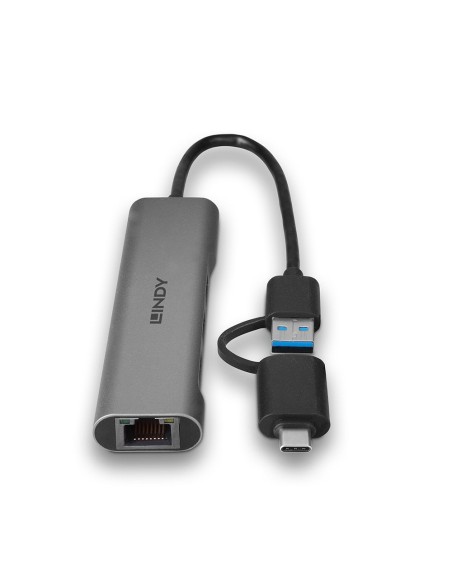 43379 hub de interfaz USB 3.2 Gen 1 (3.1 Gen 1) Type-A + Type-C 5000 Mbit/s Gris